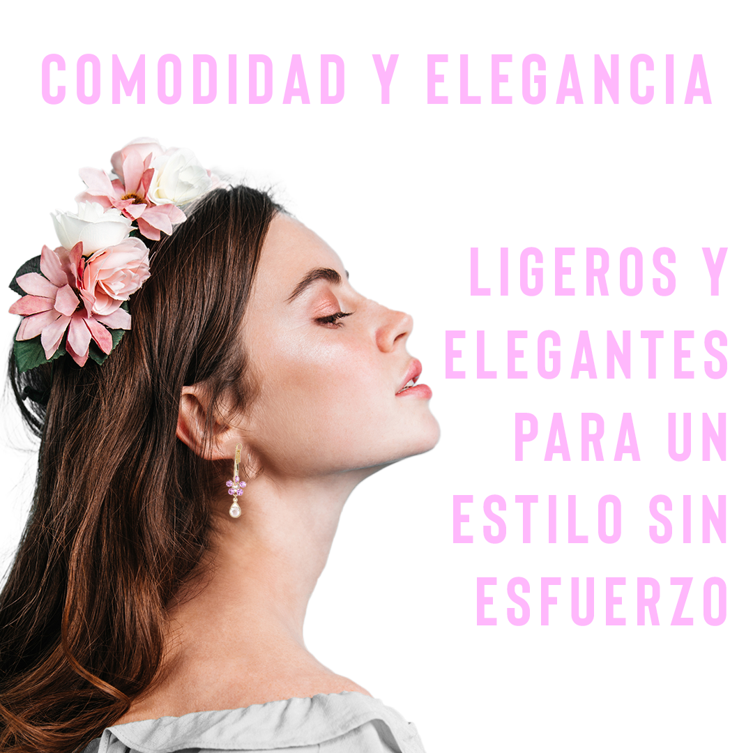 Pendientes De Cristal Fashion Flower